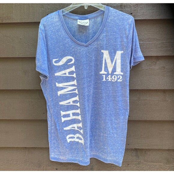 U.S.Vintage blue v-neck t-shirt lightweight and soft size XL - Picture 1 of 6